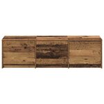 vidaXL Armoire TV avec LEDs avec tiroir Bois Ancien 140 x 34 x 40 cm