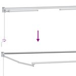 vidaXL Auvent rétractable Anthracite et blanc 3 5 x 2 m