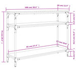 vidaXL Table console chêne fumé 100x29x75 cm bois d'ingénierie