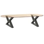 vidaXL Pieds de table basse 2 pièces Anthracite 60 x (30-31 3) cm Acier