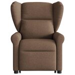 vidaXL Fauteuil inclinable de massage électrique Marron Tissu