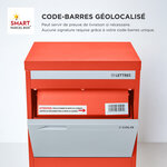 Boîte à colis Extra Large Rouge 2 portes Acier galvanisé SMART PARCEL BOX™