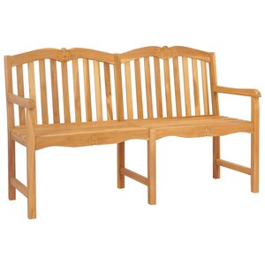 vidaXL Banc en Bois Sculpté en Rose 150 x 60 5 x 95 cm Naturel