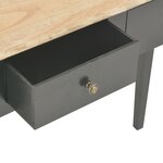 vidaXL Table de console et coiffeuse Noir 79x30x74 cm Bois