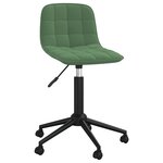 vidaXL Chaises pivotantes à manger lot de 4 vert foncé velours