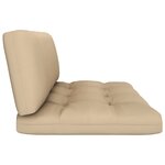 vidaXL Salon de jardin palette 6 Pièces et coussins Pin imprégné de blanc