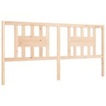 vidaXL Cadre de lit avec tête de lit 200x200 cm bois massif