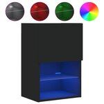 vidaXL Meubles TV avec lumières LED 2 Pièces noir 40 5x30x60 cm