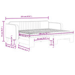 vidaXL Lit de jour avec lit gigogne et matelas bleu 80x200 cm velours