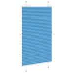 vidaXL Store plissé bleu 75x100 cm largeur du tissu 74 4 cm polyester
