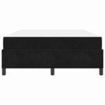 vidaXL Cadre de lit avec matelas Noir 160 x 200 cm tissu