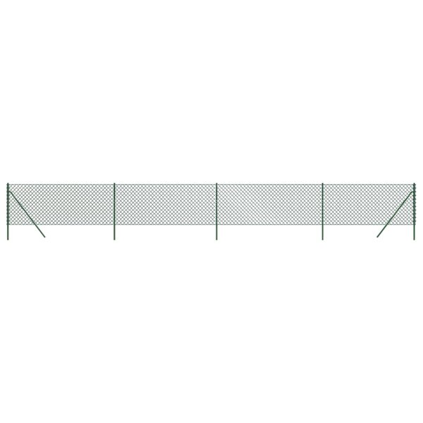 vidaXL Clôture en mailles de chaîne vert 1x10 m