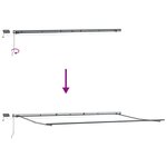 vidaXL Auvent Rétractable Vert et blanc 600 × 350 cm tissu