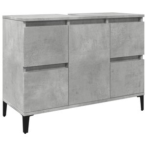 vidaXL Meuble d'évier gris béton 80x33x60 cm bois d'ingénierie