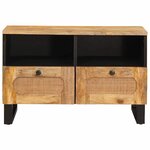 vidaXL Meuble TV Marron 70 x 33 x 46 cm Bois de mangue massif