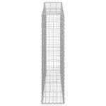 vidaXL Paniers à gabions arqués 13 Pièces 200x30x120/140 cm Fer galvanisé