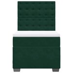 vidaXL Sommier à lattes de lit avec matelas Vert foncé 100x200 cm