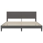 vidaXL Cadre de lit Gris foncé 200 x 200 cm Tissu en velours côtelé