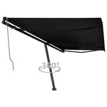 vidaXL Auvent automatique sur pied 600x350 cm Anthracite