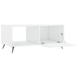 vidaXL Table basse Blanc brillant 90x50x40 cm Bois d'ingénierie