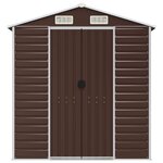 vidaXL Abri de jardin marron 191x130x198 cm acier galvanisé