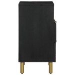 vidaXL Table de chevet noir 50x33x62 cm bois d'ingénierie