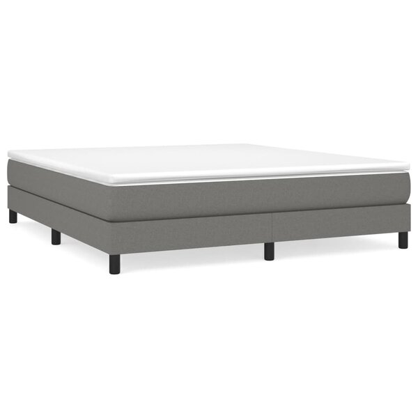 vidaXL Cadre de lit sans matelas gris foncé 180x200 cm tissu