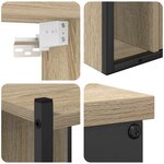 vidaXL Ensemble de mobilier de salle de bain 4 Pièces Chêne sonoma