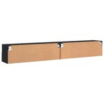 vidaXL Meubles TV muraux 2 Pièces noir 100x30x30 cm bois d'ingénierie