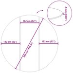 vidaXL Bâche de piscine gris clair Ø396 cm géotextile polyester