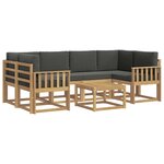 vidaXL Ensemble de canapés d'extérieur 7 pc Blanc et anthracite
