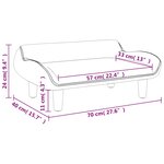 vidaXL Canapé pour enfants crème 70x40x24 cm tissu