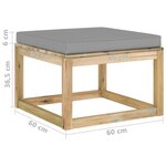 Vidaxl salon de jardin 10 pièces avec coussins bois de pin imprégné