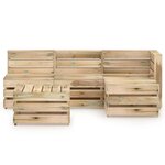 vidaXL Salon de jardin 5 Pièces Bois de pin imprégné de vert