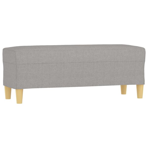 vidaXL Banc Gris clair 100x35x41 cm Tissu