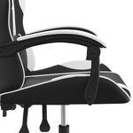 vidaXL Chaise de jeu Noir et blanc Similicuir