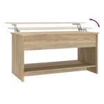 vidaXL Table basse chêne sonoma 102x50x52 5 cm bois d'ingénierie