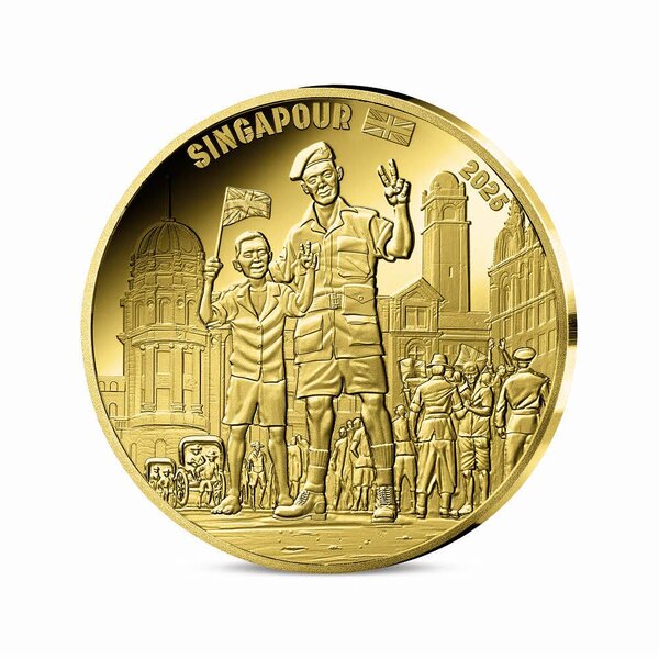 80 ans du V-E DAY Monnaie de 50€ Or 1/4 Oz - Soldat Britannique