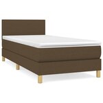 vidaXL Sommier à lattes de lit avec matelas Marron foncé 90x190 cm