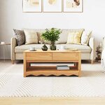 vidaXL Table basse Drammen Chêne 99 x 55 x 45 cm Bois massif en pin