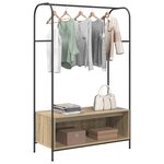 vidaXL Porte-vêtements Chêne brun 100 x 44 x 160 cm Bois d'ingénierie