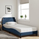 vidaXL Lit avec matelas Dover bleu 80x200 cm tissu