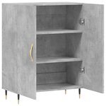 vidaXL Buffet gris béton 69 5x34x90 cm bois d'ingénierie