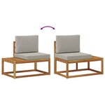 vidaXL Ensemble de canapés d'extérieur avec coussin 2 Pièces Naturel
