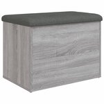 vidaXL Banc de rangement sonoma gris 62x42x45 cm bois d'ingénierie