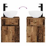 vidaXL Meuble de lavabo mural Bois ancien 39 x 35 x 63 cm