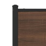 vidaXL Cadre de lit en métal avec tête de lit chêne marron 120x200 cm