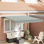 vidaXL Auvent vert et blanc Vert et blanc 350 x 250 cm tissu