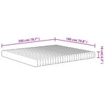 vidaXL Matelas en mousse moyennement doux 180x200 cm