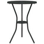 vidaXL Ensemble bistro de jardin 3 pc Noir Aluminium